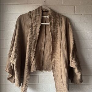 Double Gauze Shawl Jacket